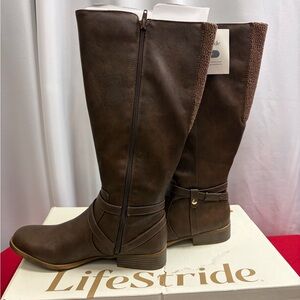 Life Stride Women's Dark Brown Over the Knee Boots
